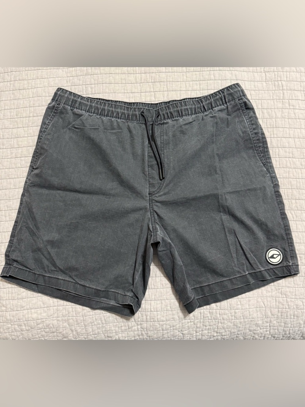 Dravus Terrapin Washed Black Swim Shorts Size Large